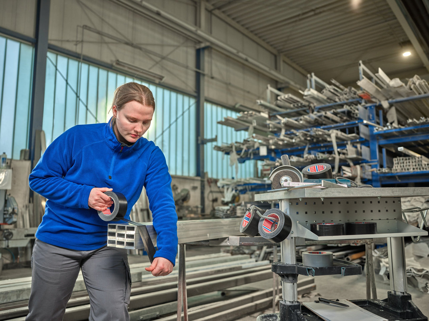 tesa® 4615RC General purpose duct tape - 31 % recycled share, black, 50 mm x 50 m