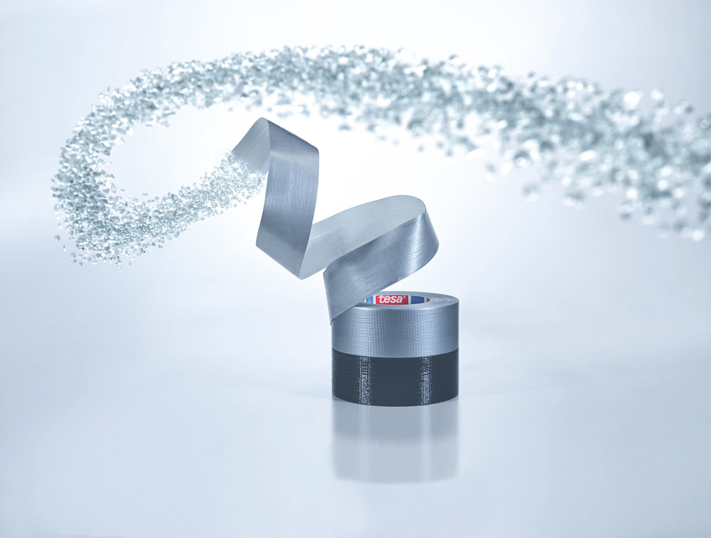 tesa® 60462 General purpose duct tape, white, 1400 mm x 2200 m