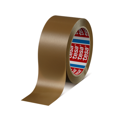 tesa® 4100 General purpose carton sealing tape, chamois, 50 mm x 66 m