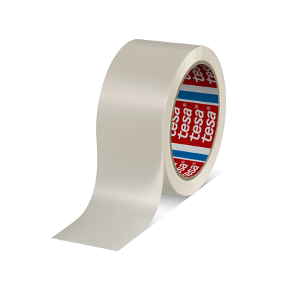 tesa® 4120 General purpose parcel tape for packing and closing medium-weight shipping boxes, white, 50 mm x 66 m