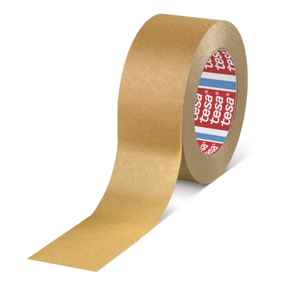 tesa® 4304 High performance paper masking tape up to 163°C/325°F, chamois, 100 mm x 50 m