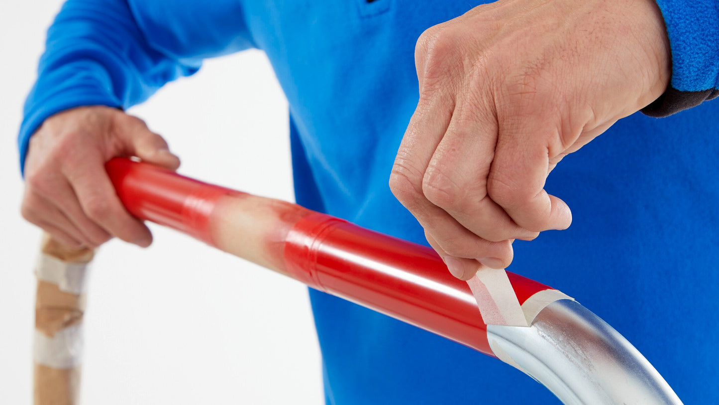 tesa® 4316 Finely crêped paper masking tape for paint spraying, chamois, 70 mm x 50 m