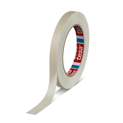 tesa® 4316 Finely crêped paper masking tape for paint spraying, chamois, 70 mm x 50 m