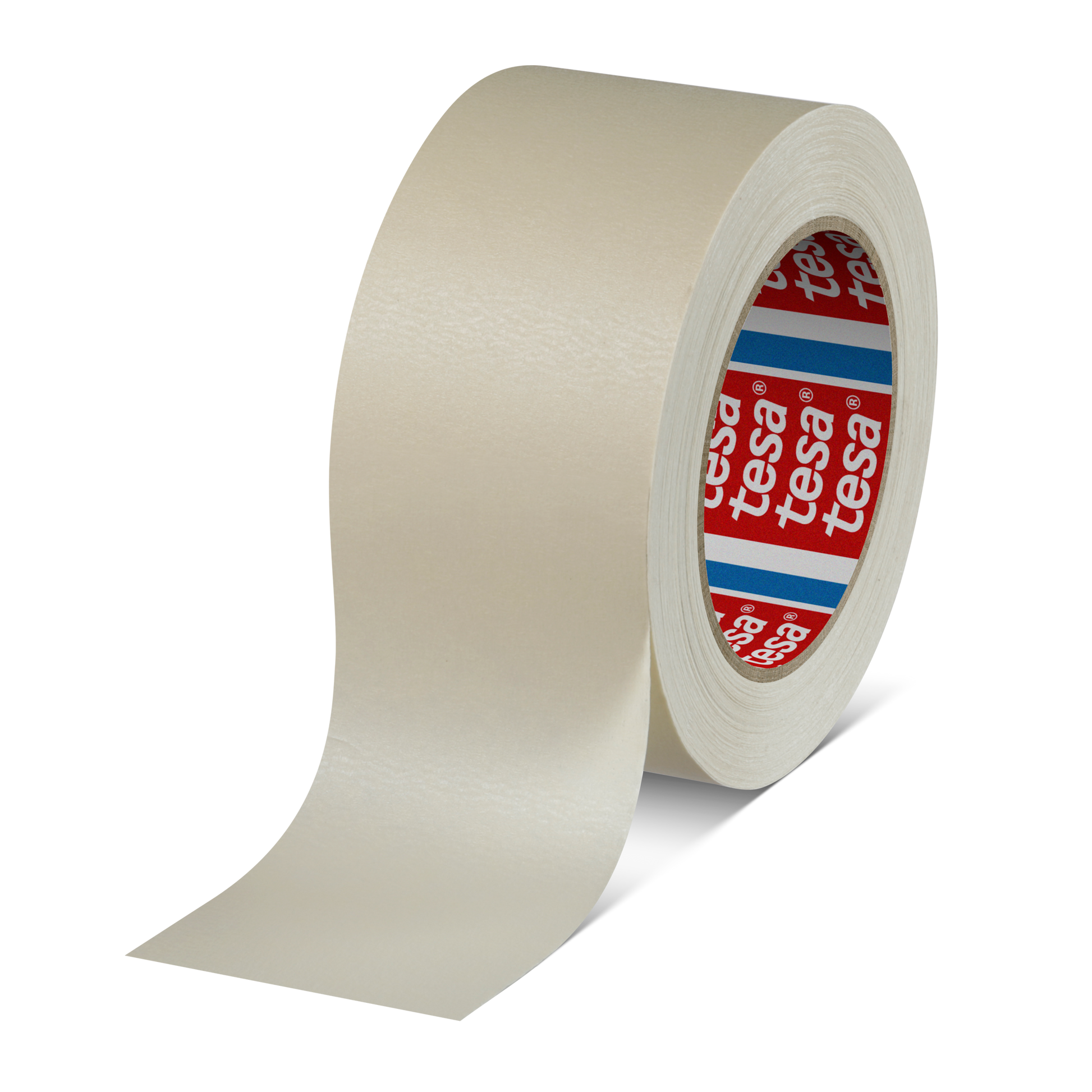 tesa® 4316 Finely crêped paper masking tape for paint spraying, chamois, 70 mm x 50 m