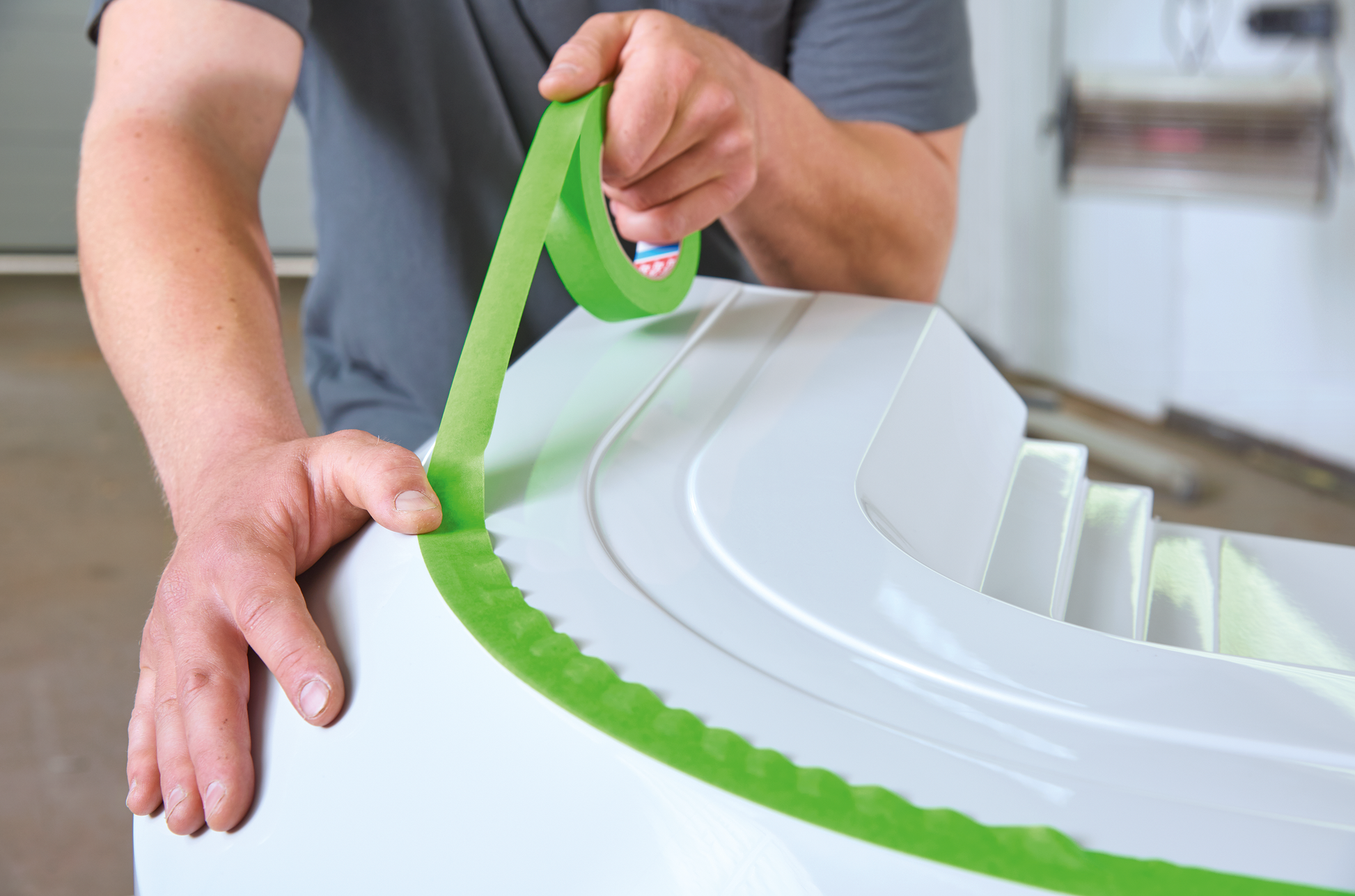 tesa® 4338 High Performance Masking Tape Grade - up to 120 °C / 248 F, green, 1570 mm x 2800 m