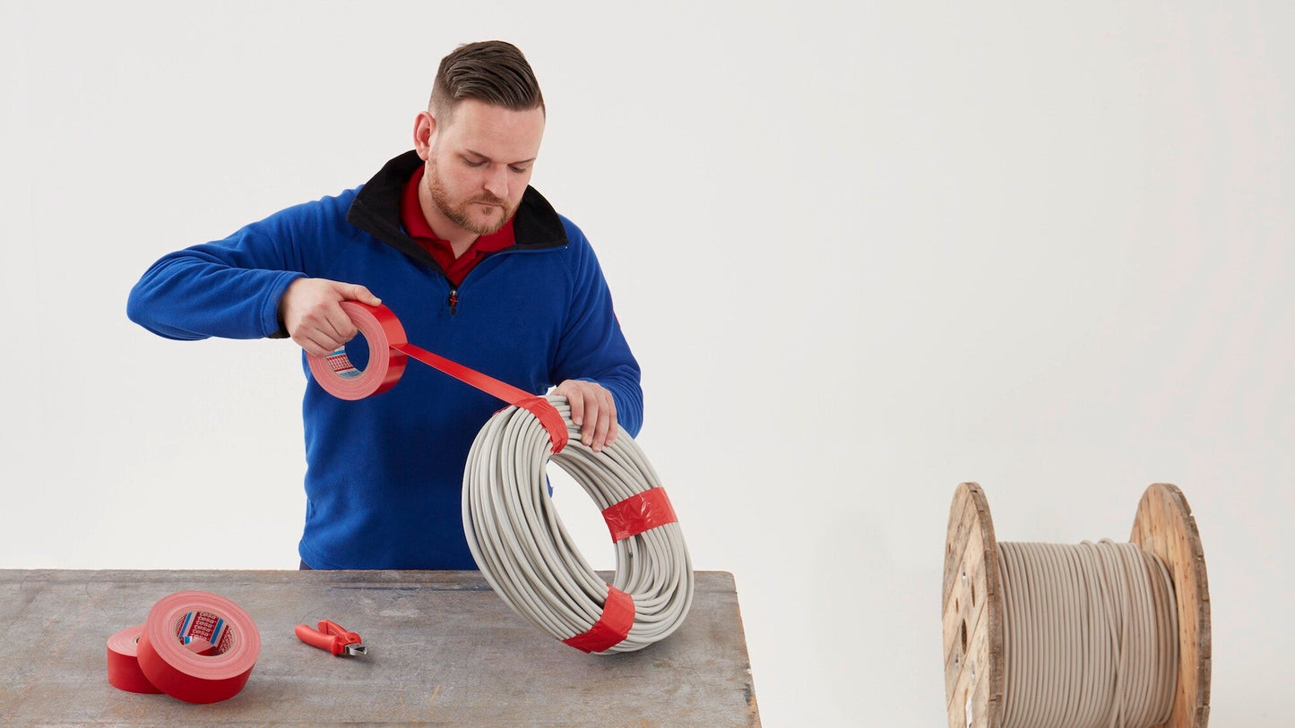 tesa® 4688 Standard polyethylene coated cloth tape, white, 50 mm x 50 m