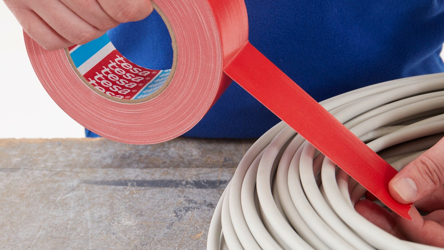 tesa® 4688 Standard polyethylene coated cloth tape, white, 50 mm x 50 m