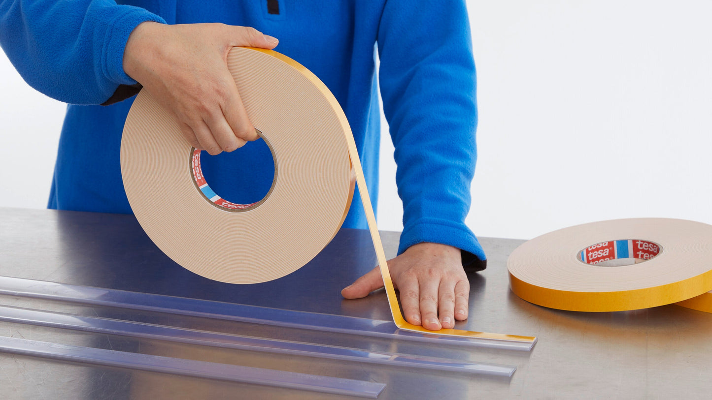 tesa® 4957I Double-sided general purpose PE-foam tape, white, 19 mm x 25 m