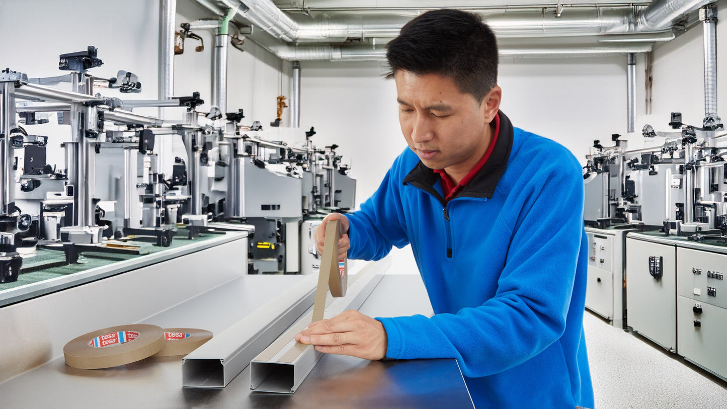 tesa® 4962 Premium double-sided non-woven tape, white transluscent, 50 mm x 50 m