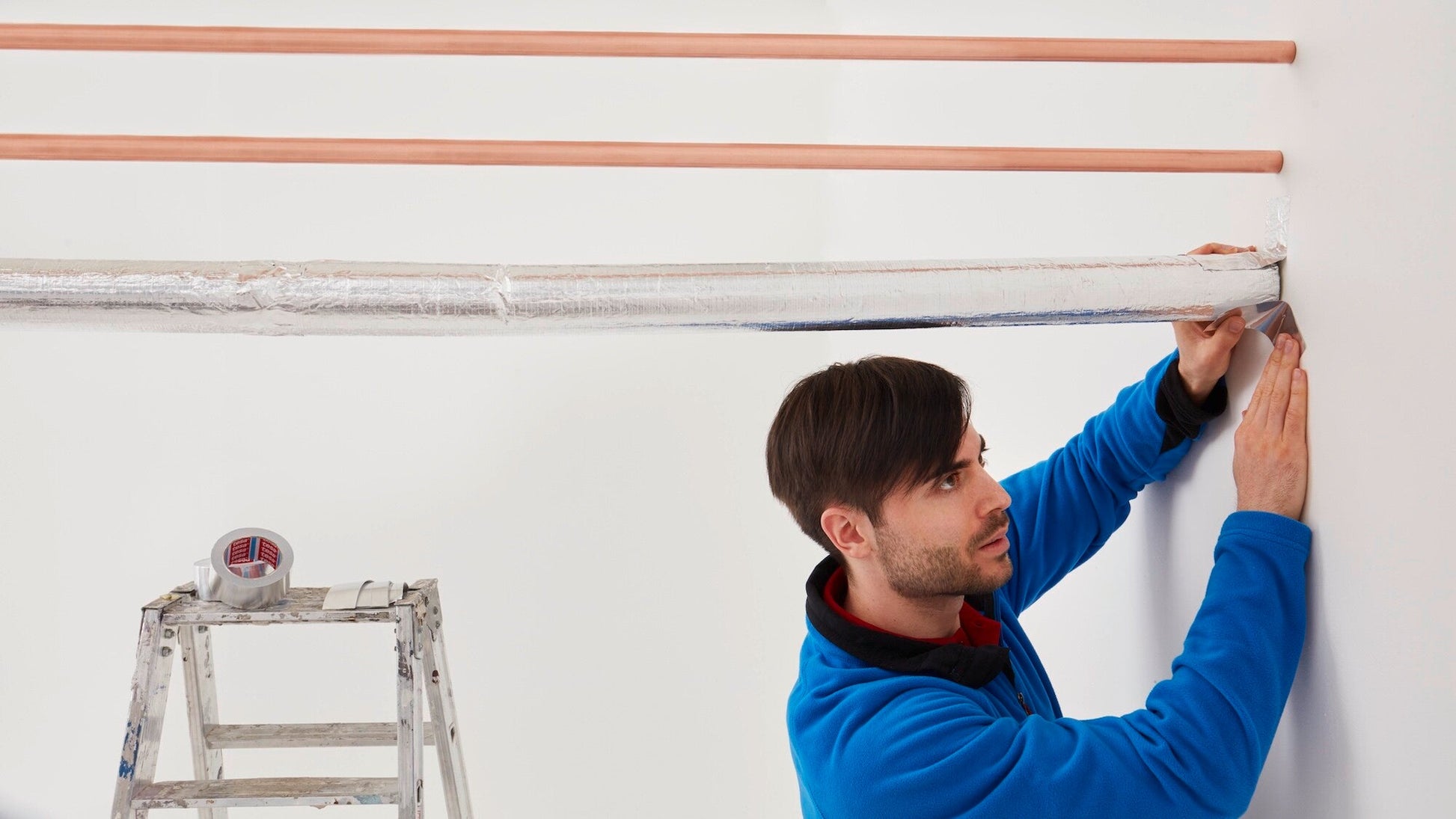 tesa® 60632 Conformable aluminum tape with paper liner - 30µ foil, silver, 50 mm x 50 m