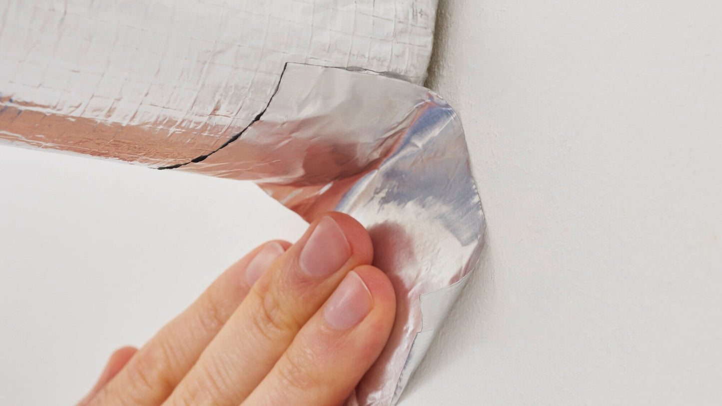 tesa® 60632 Conformable aluminum tape with paper liner - 30µ foil, silver, 50 mm x 50 m