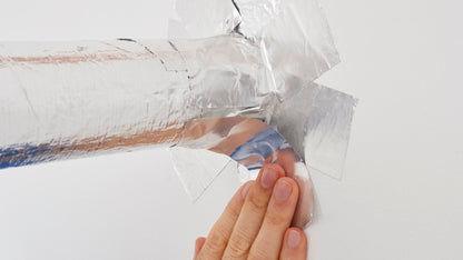 tesa® 60672 Robust aluminum tape with paper liner - 75µ foil, silver, 1200 mm x 1000 m