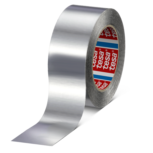 tesa® 60670 Robust aluminum tape - 75µ foil, silver, 1200 mm x 1200 m